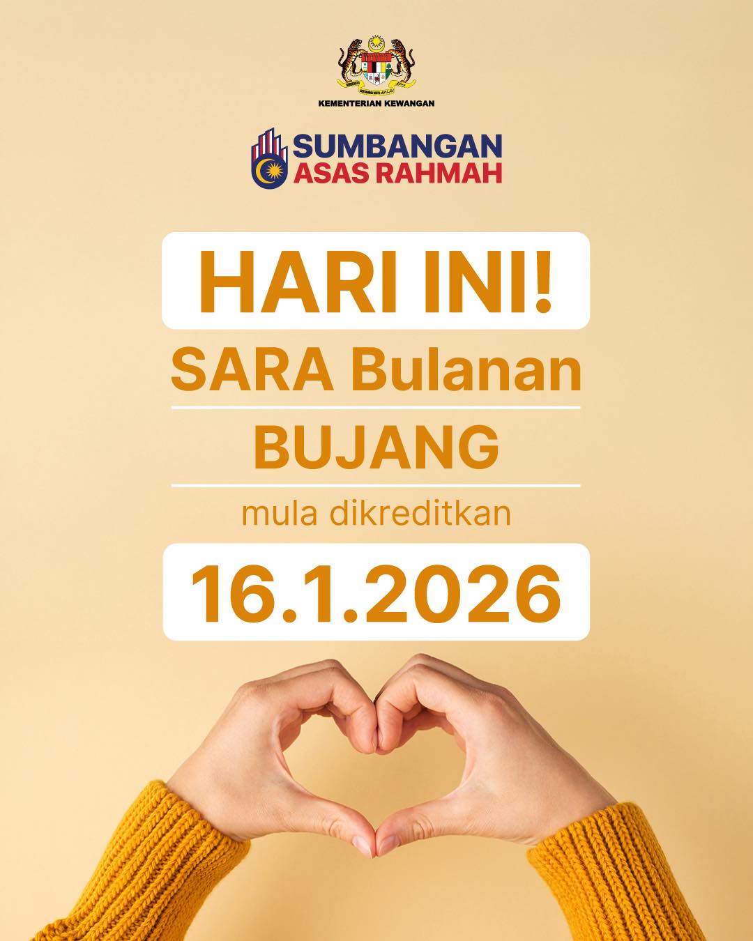 SARA Bujang Januari 2026 Dah Masuk - Semak Jumlah & Status